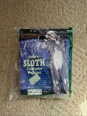 Kids Sloth Hooded Onesie Pajama - Gray